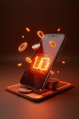 Smartphone mit Platinum Slots App