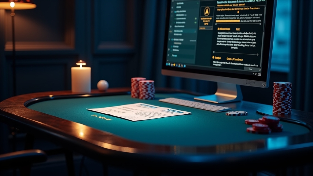 Verifizierungsbildschirm mit Dokumenten und sicherer Auszahlung im Casino